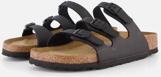 BIRKENSTOCK Slippers Dames Soft Foodbed Maat: 36 Materiaal: Leer Kleur: Zwart