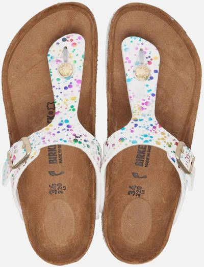 Birkenstock Gizeh Confetti slippers wit