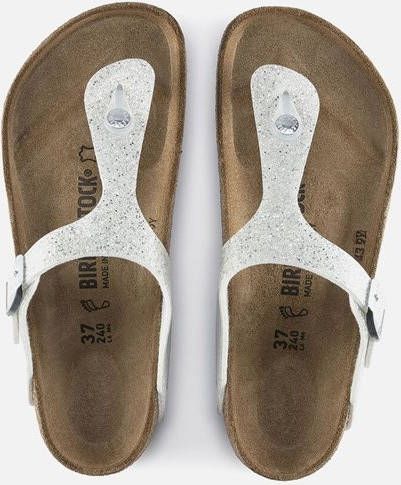 Birkenstock Gizeh Cosmic Sparkle slippers wit - Schoenen.nl