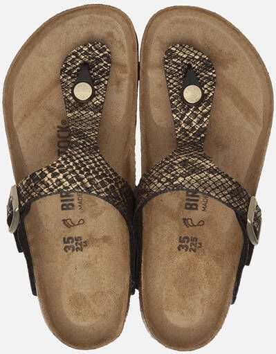 Birkenstock Gizeh Python slippers zwart