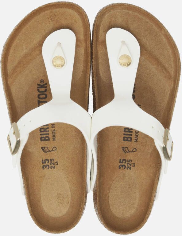 Birkenstock Gizeh slippers lak wit