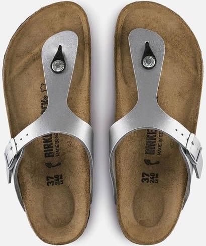 Birkenstock Slippers zilver | kleertjes.com