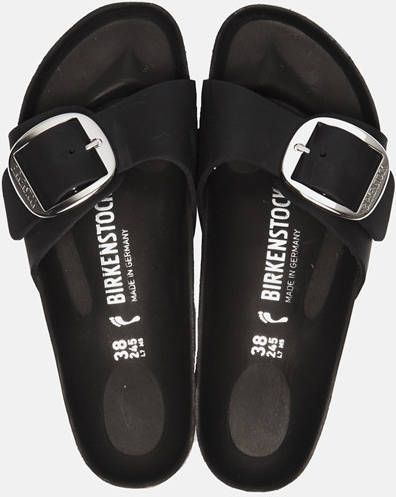 Birkenstock Madrid Big Buckle slippers zwart