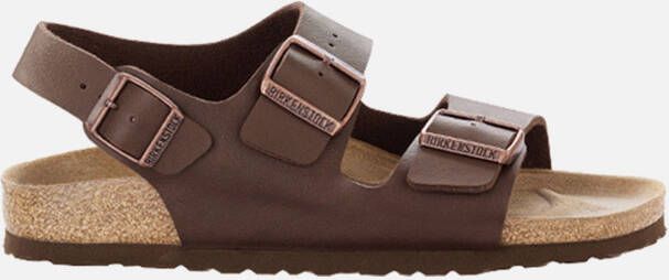 Birkenstock Milano sandalen bruin Imitatieleer