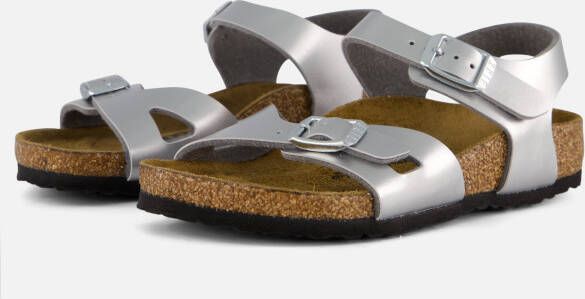 Birkenstock Rio Kids Sandalen zilver Imitatieleer
