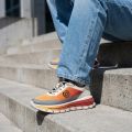 Bugatti Sneakers laag antraciet lichtgrijs donkeroranje - Oranje