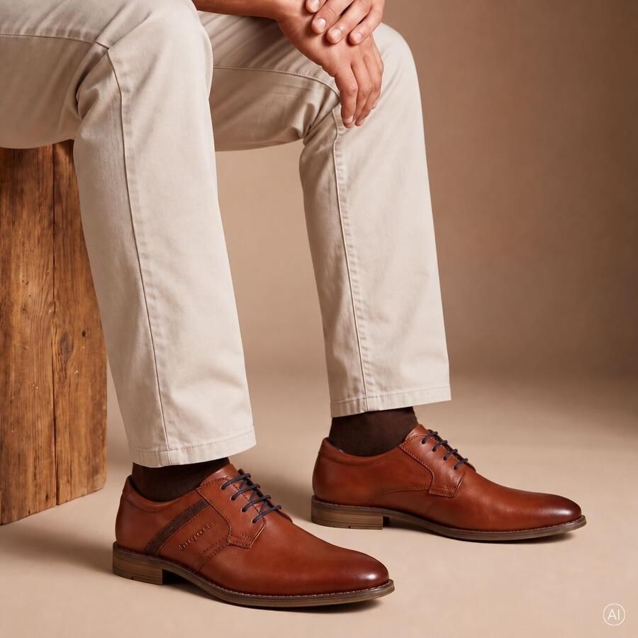 Bugatti Amros Veterschoenen cognac Heren