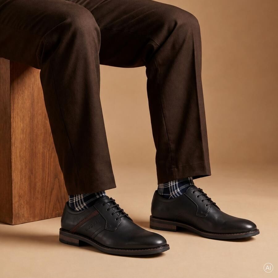 Bugatti Amros Veterschoenen zwart Heren