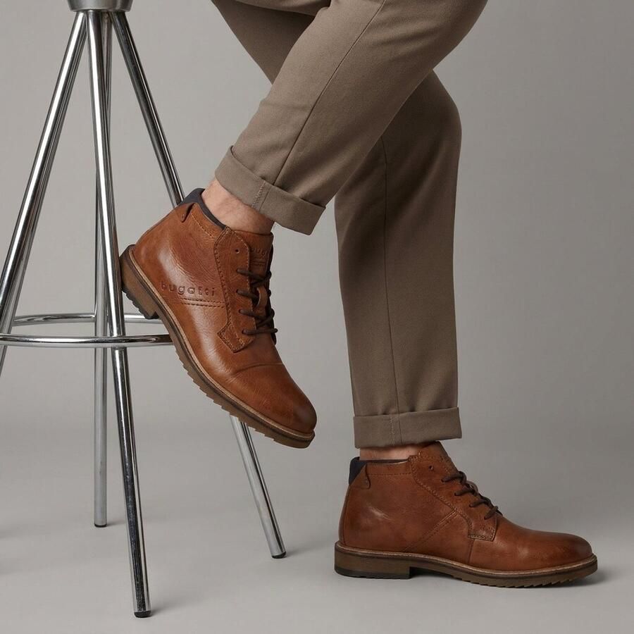 Bugatti Baldor Veterboots cognac Leer