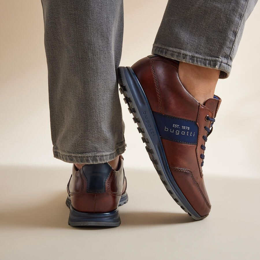 Bugatti Cirino Sneakers cognac Leer