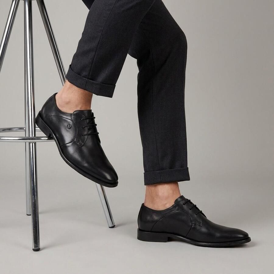 Bugatti Mansueto Flex Veterschoenen zwart Leer