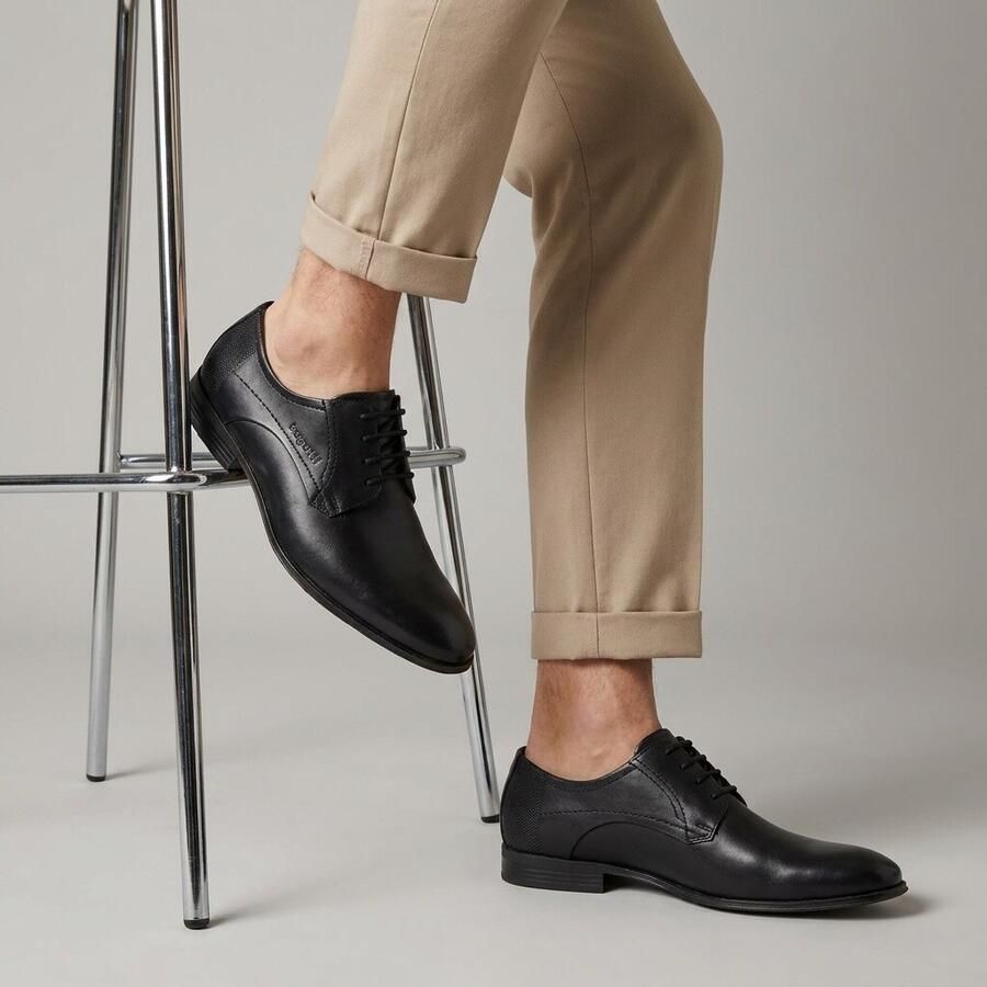 Bugatti Veterschoenen blokhak avondschoen zakelijke schoen feestdag schoen logo-embossing - Foto 4