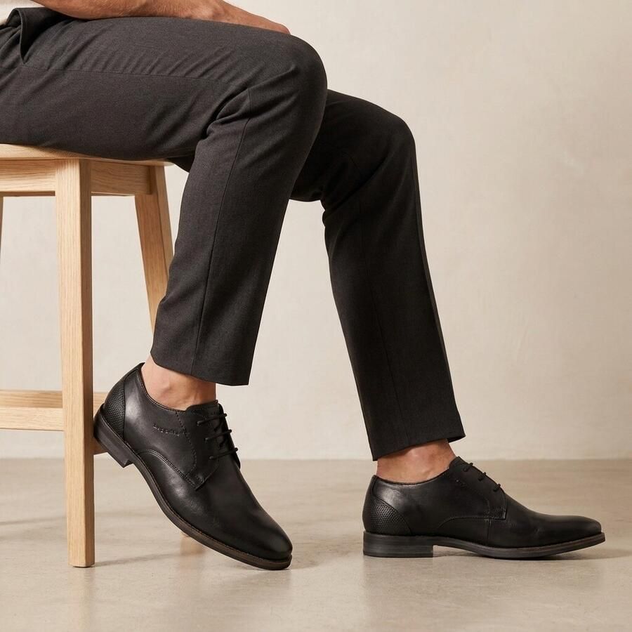 Bugatti Milco Veterschoenen zwart Leer
