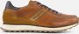 Bugatti leren heren sneakers bruin cognac Uitneembare zool - Thumbnail 2