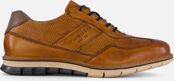 Bugatti Veterschoenen met randnaad breedte g vrijetijdsschoen lage schoen veterschoen