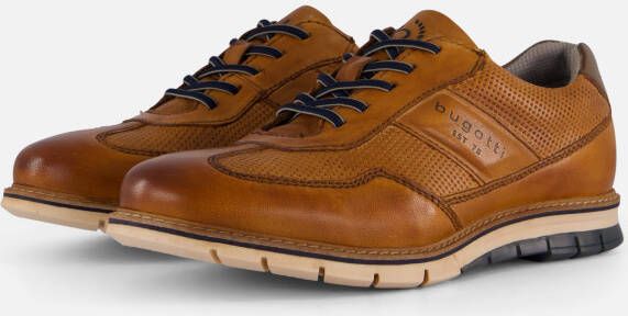 Bugatti Veterschoenen met randnaad breedte g vrijetijdsschoen lage schoen veterschoen