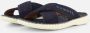 Bugatti leren slippers met leren voetbed blauw - Thumbnail 2
