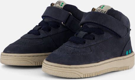 BunniesJR 224650-129 Jongens Hoge Sneakers Blauw Nubuck Veters