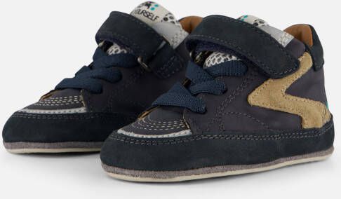 BunniesJR 224526-129 Jongens Babysneakertjes Blauw Nubuck Veters