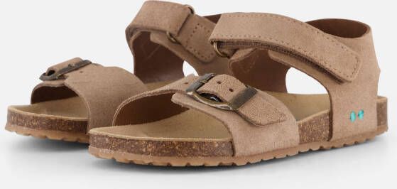 BunniesJR 225416-408 Jongens Platte Sandalen Taupe Imitatieleer Klittenband