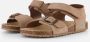 BunniesJR 225416-408 Jongens Platte Sandalen Taupe Imitatieleer Klittenband - Thumbnail 2