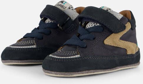 BunniesJR 224526-129 Jongens Babysneakertjes Blauw Nubuck Veters