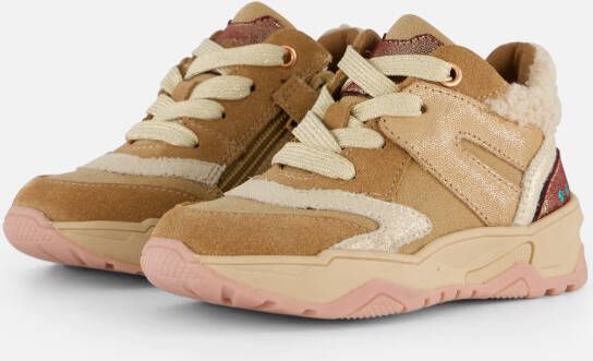BunniesJR 224844-474 Meisjes Hoge Sneakers Roze Leer Veters