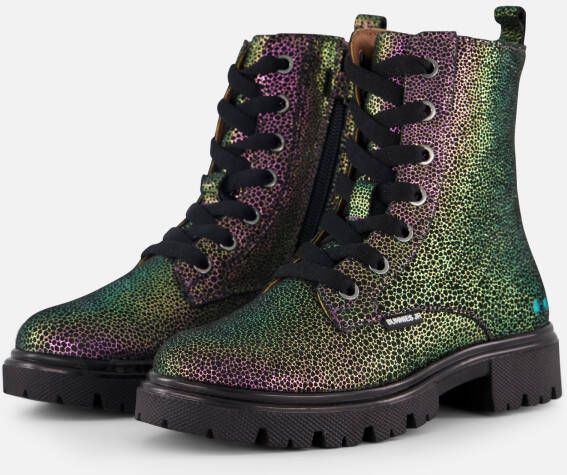 BunniesJR 225884-698 Meisjes Biker Boots Multicolor Suède Veters