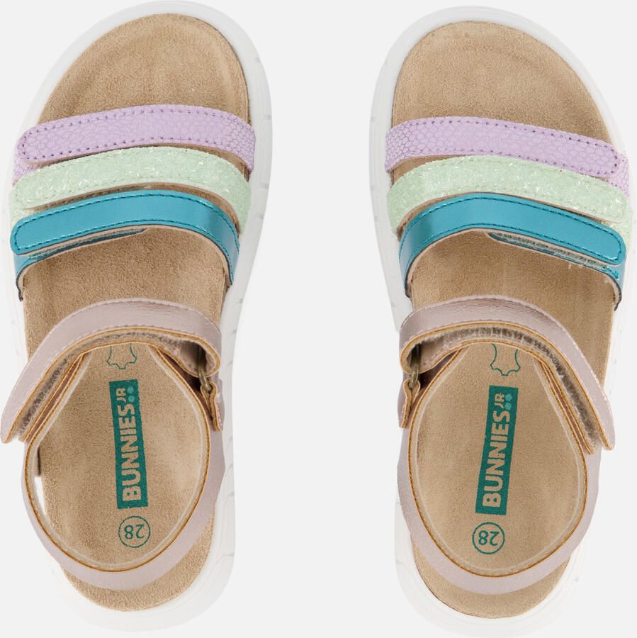 BunniesJR 226423-794 Meisjes Platte Sandalen Beige Imitatieleer Klittenband - Foto 3