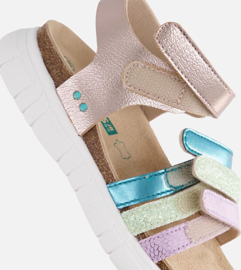 BunniesJR 226423-794 Meisjes Platte Sandalen Beige Imitatieleer Klittenband - Foto 4