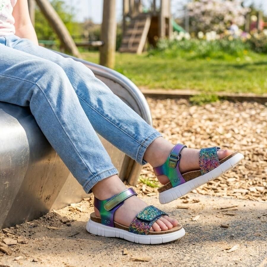 BunniesJR 226422-798 Meisjes Platte Sandalen Multicolor Imitatieleer Klittenband - Foto 9
