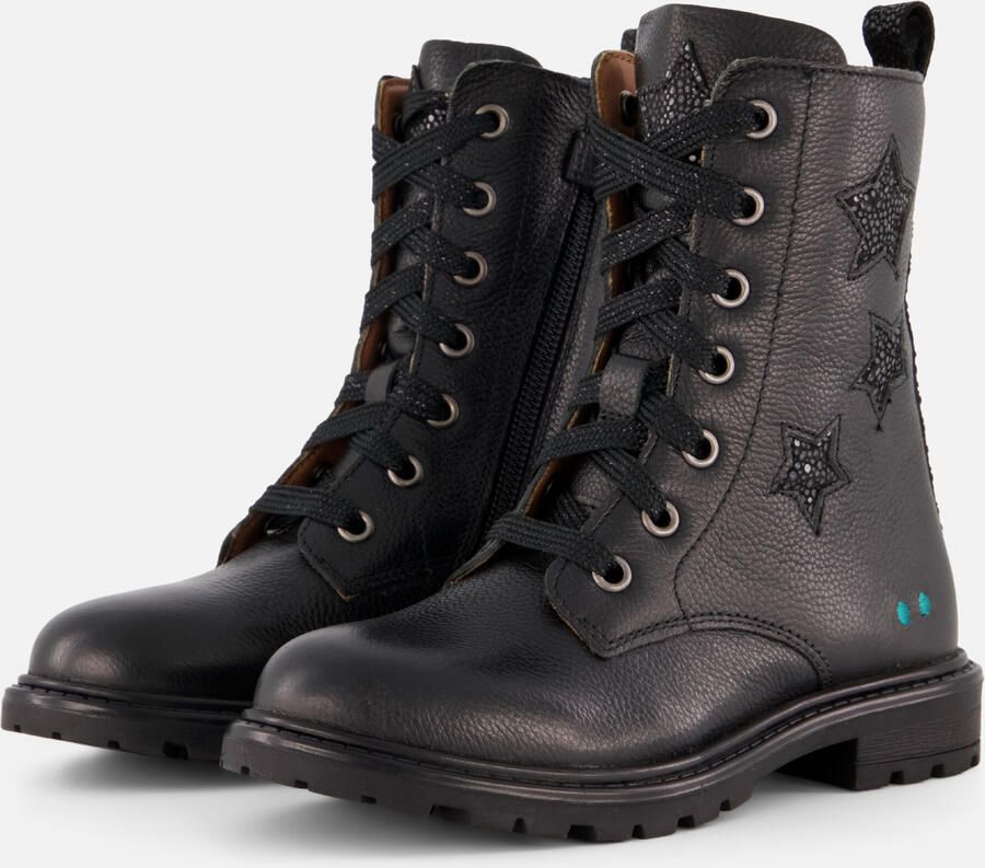 BunniesJR 225864-589 Meisjes Biker Boots Zwart Leer Veters - Foto 2