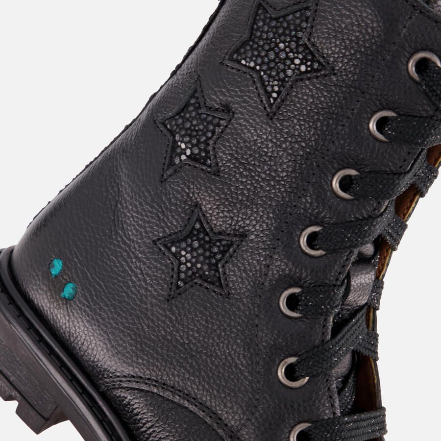BunniesJR 225864-589 Meisjes Biker Boots Zwart Leer Veters - Foto 6