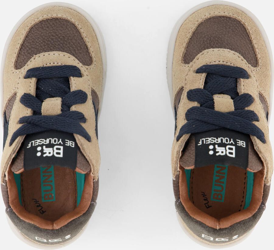 BunniesJR 225655-408 Jongens Lage Sneakers Bruin Leer Veters