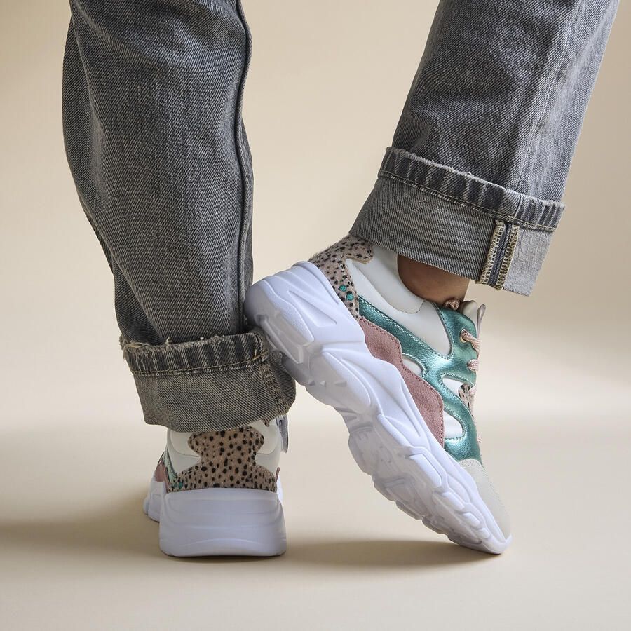 BunniesJR 225344-596 Meisjes Lage Sneakers Multicolor Leer Veters - Foto 3