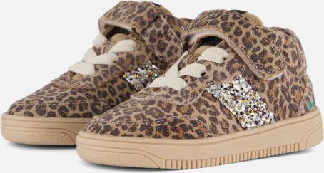 BunniesJR 225653-906 Meisjes Hoge Sneakers Beige Leer Veters