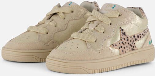 BunniesJR 225256-994 Meisjes Lage Sneakers Beige Leer Veters