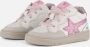 BunniesJR 225256-500 Meisjes Lage Sneakers Wit Roze Leer Veters - Thumbnail 2