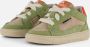 BunniesJR 225250-460 Jongens Lage Sneakers Groen Beige Oranje Suède Veters - Thumbnail 1