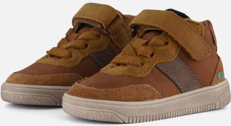 BunniesJR 225653-414 Jongens Hoge Sneakers Bruin Leer Veters