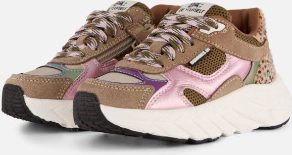 BunniesJR 225842-408 Meisjes Lage Sneakers Roze Leer Veters