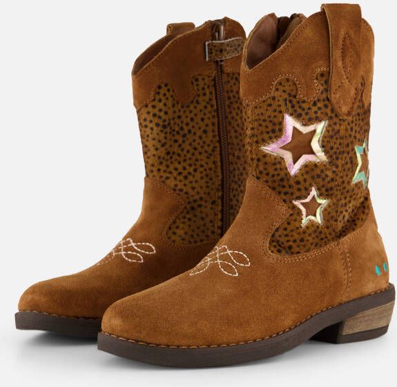 BunniesJR 225829-432 Meisjes Cowboy Boots Cognac Leer Ritssluiting - Foto 3