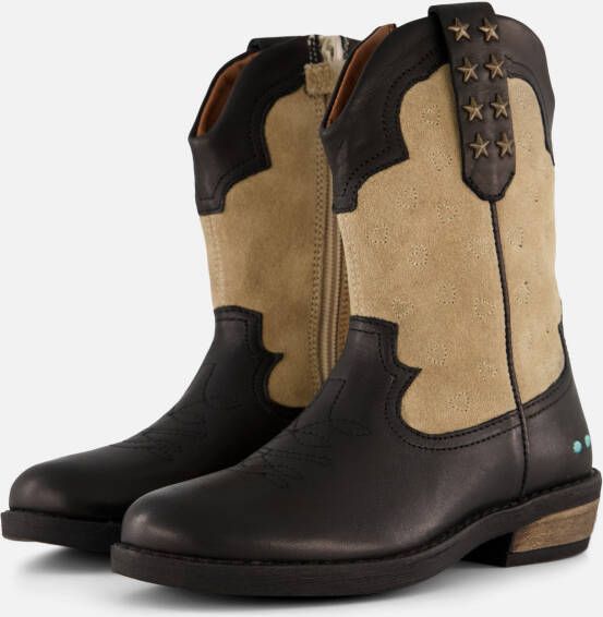 BunniesJR 225828-589 Meisjes Cowboy Boots Zwart Leer Ritssluiting - Foto 2