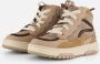 BunniesJR 224841-106 Meisjes Hoge Sneakers Beige Nubuck Veters - Thumbnail 2