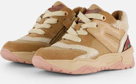 BunniesJR 224844-474 Meisjes Hoge Sneakers Roze Leer Veters
