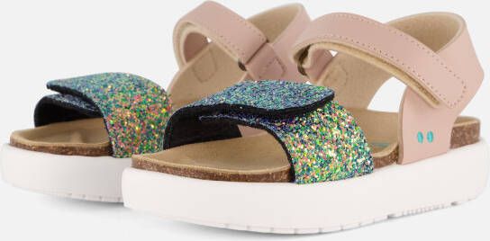 BunniesJR 225427-774 Meisjes Platte Sandalen Roze Imitatieleer Klittenband