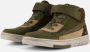 BunniesJR 224834-569 Jongens Hoge Sneakers Groen Leer Veters - Thumbnail 2