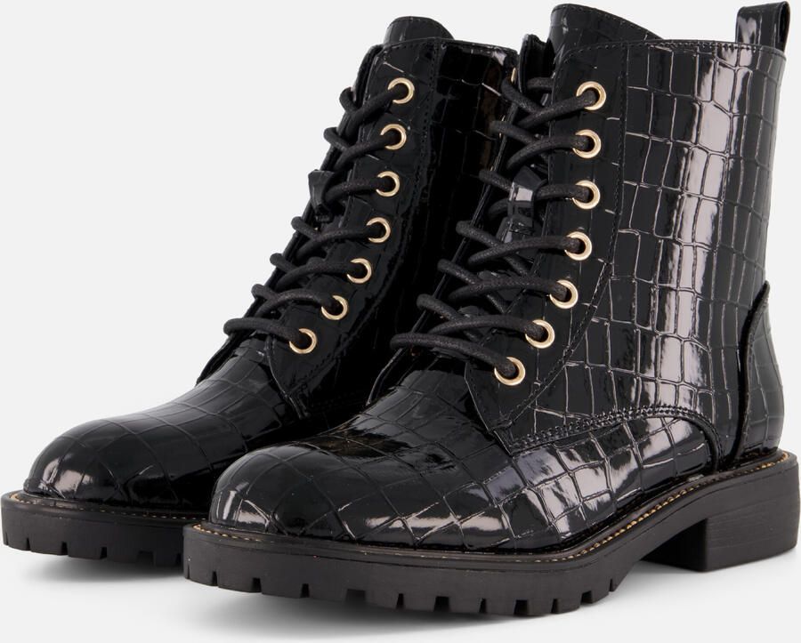 Cellini Croco Veterboots zwart Synthetisch - Foto 2