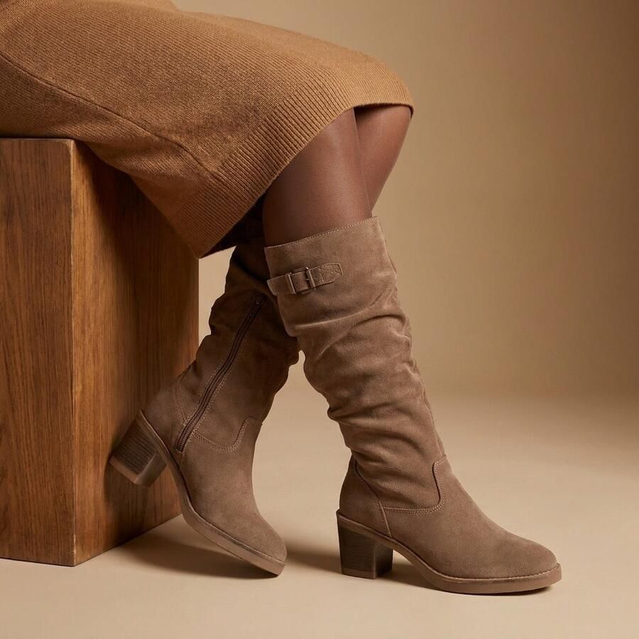 Cellini Lange Laarzen beige Suède