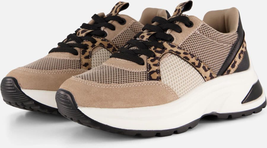 Cellini Leopard Sneakers beige Textiel